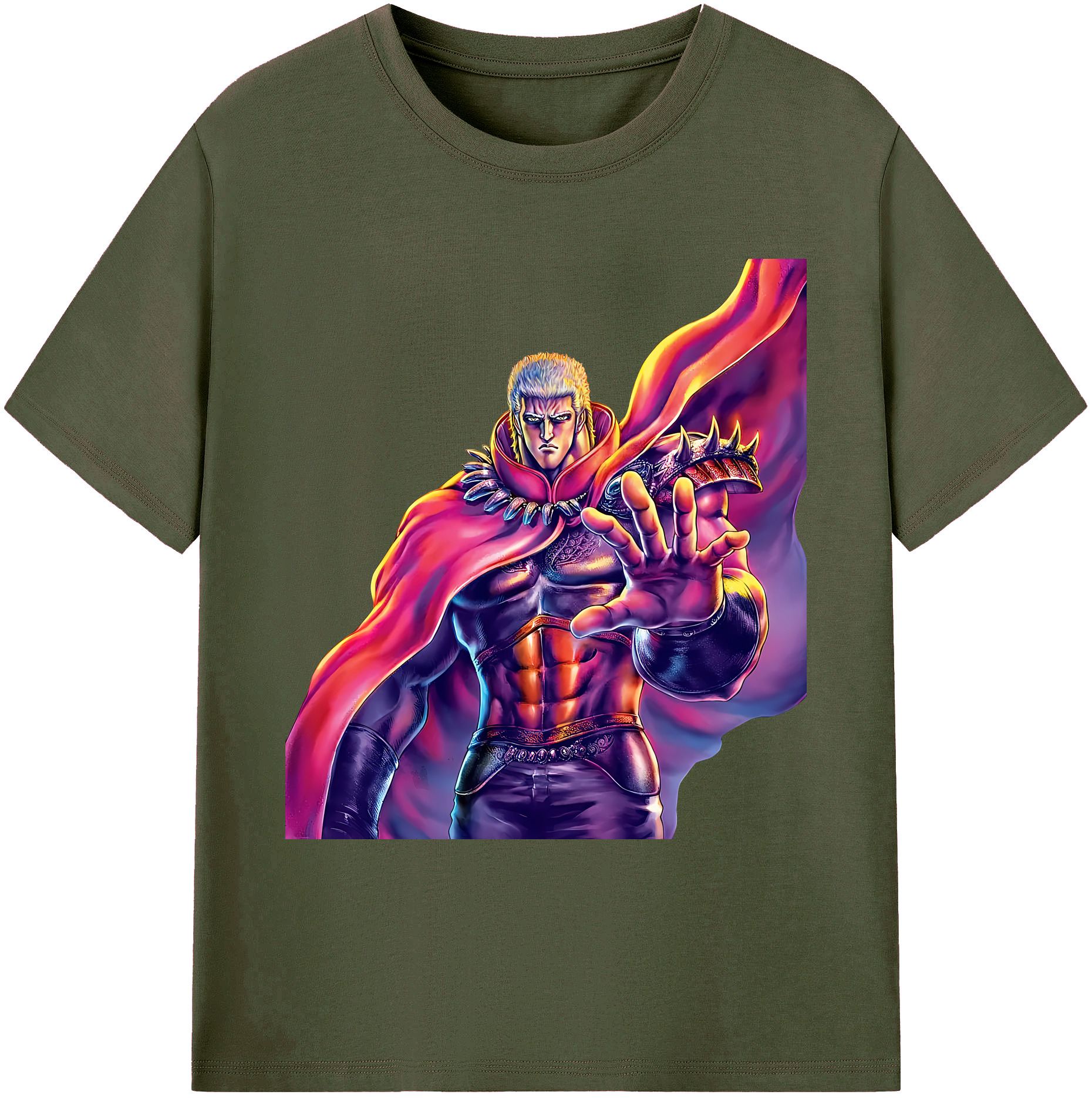 （画像用） 北斗の拳 Fist of the North Star 綿100％ メンズ半袖Tシャツ｜肌触りやわらか＆通気性
